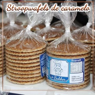 Kit 3 Pacotes de Stroopwafel Wafers - 30 unidades de biscoito Holandês - Promoção - 350 gramas cada pacote