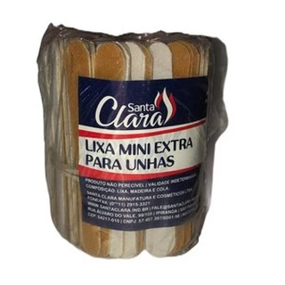 Lixa Mini Extra Para Unhas Santa Clara Pacote Com 20 Unidade