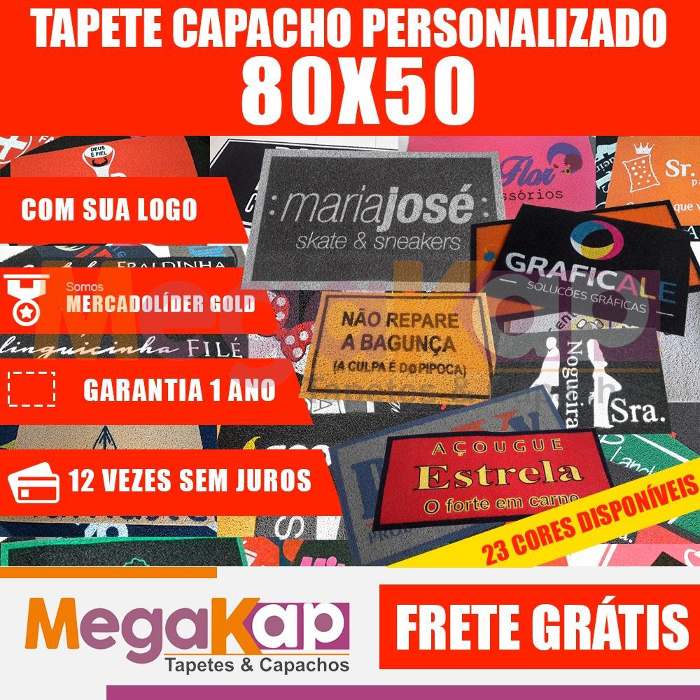 Tapete Capacho 80x50 Personalizado Logomarca