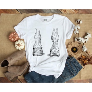Camiseta T Shirt Feminina Branca Patas De Cavalo Country CS10