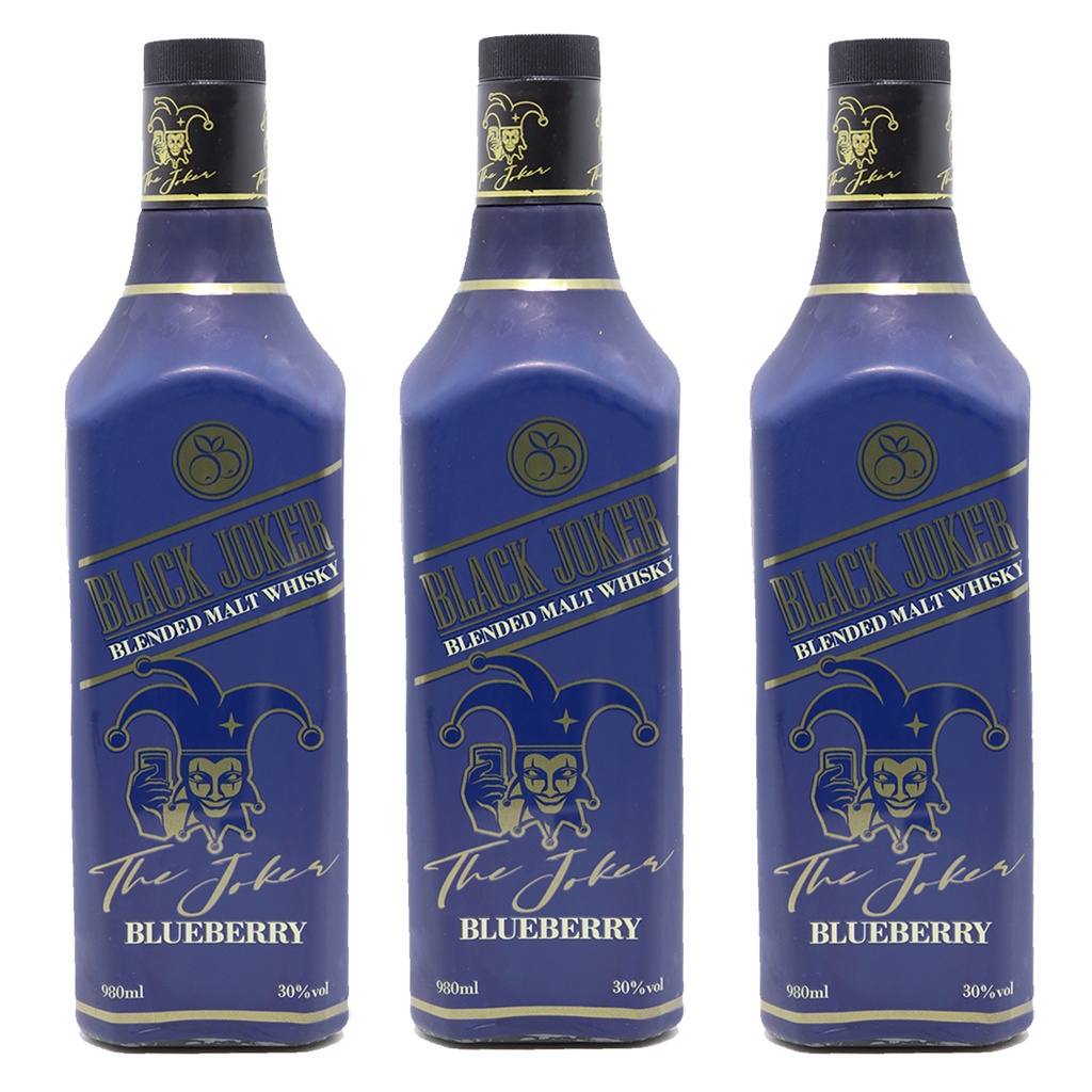 KIT 3 WHISKY BLACK JOKER BLUEBERRY 980ML
