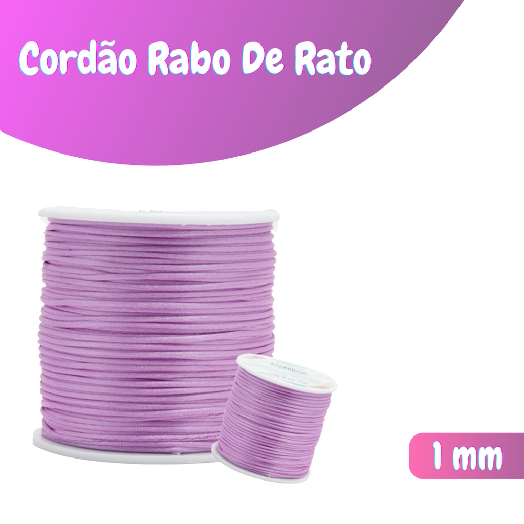Cordão Rabo De Rato 01 - Rolo Com 100 Metros - Várias Cores | Shopee Brasil