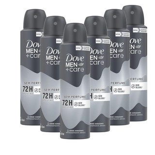 Kit 6 Desodorantes Dove Men+Care Antitranspirante Aerossol Sem Perfume 150ml