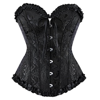 Espartilho Corset Corpete Branco Fristyle Com Bojo Calcinha