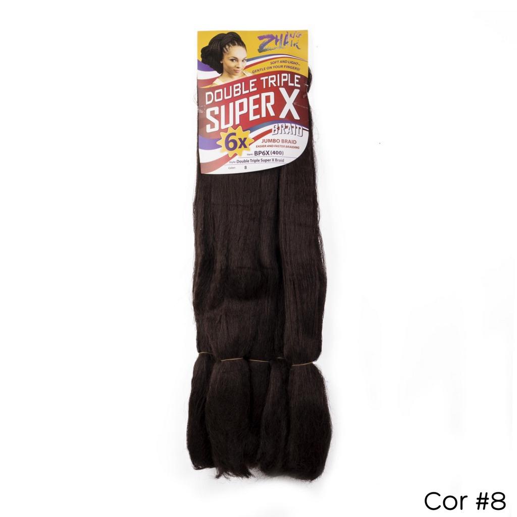 Cabelo Super X 6X Jumbo Jumbão 400g Cor#8 | Shopee Brasil