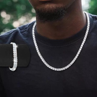 Kit Colar Ice chain Riviera 50cm Premium + Pulseira Ice cravejada Hip Hop
