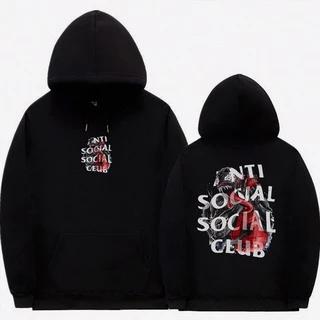 Moletom Canguru Unissex Anti Social Social Club Homem Aranha e Venom Spider Man Tempo de Carnificina