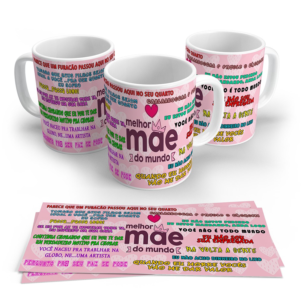 Caneca personalizada - Frases de Mãe - Dias das mães | Shopee Brasil