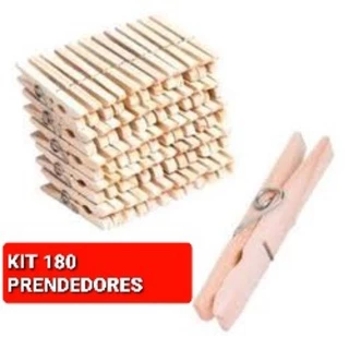 180 Prendedor De Roupas, Madeira , Embalagem c/ 180 Unidades