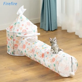 Fir Cama Gato Jogo Túnel Mat Animais Estimação Cães Gatos Coelhos Casa Estimação Túnel Dobrável Macio Pet Cama Dormindo