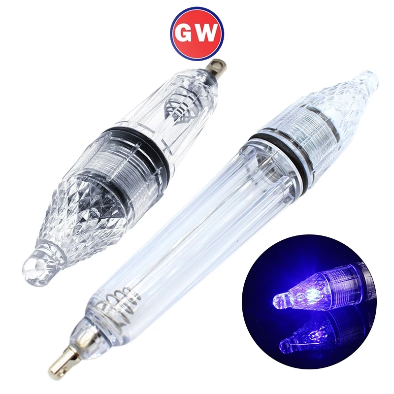 1 Pçs led Isca De Pesca Luz Noturna Alimentado Por Bateria Brilho Portátil Subaquático Atraindo Lâmpada Peixe Ao Ar Livr
