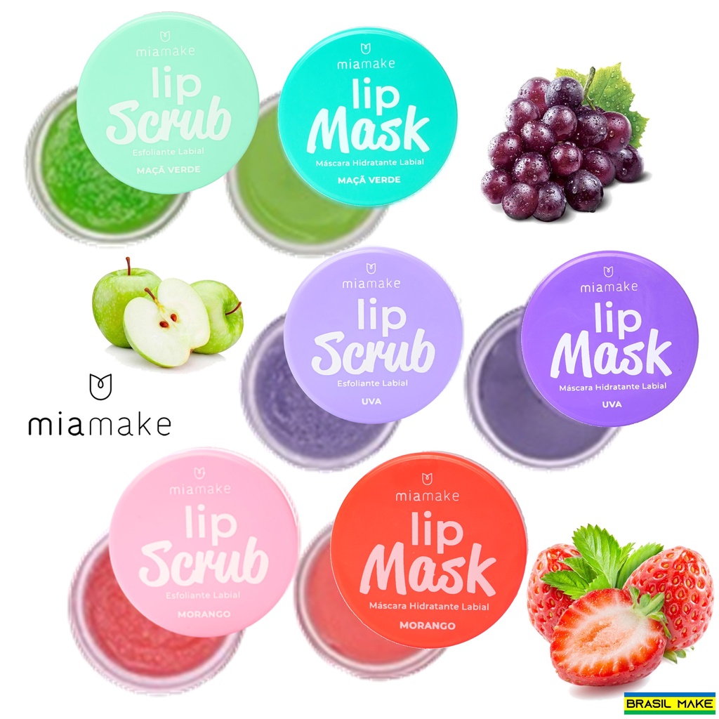 Mia Make Combo Lip Scrub + Lip Mask 5g Cada Shopee Brasil