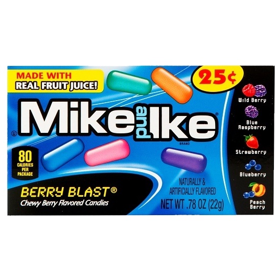 Balas Importadas EUA - Mike and Ike Berry Blast Candy 22g