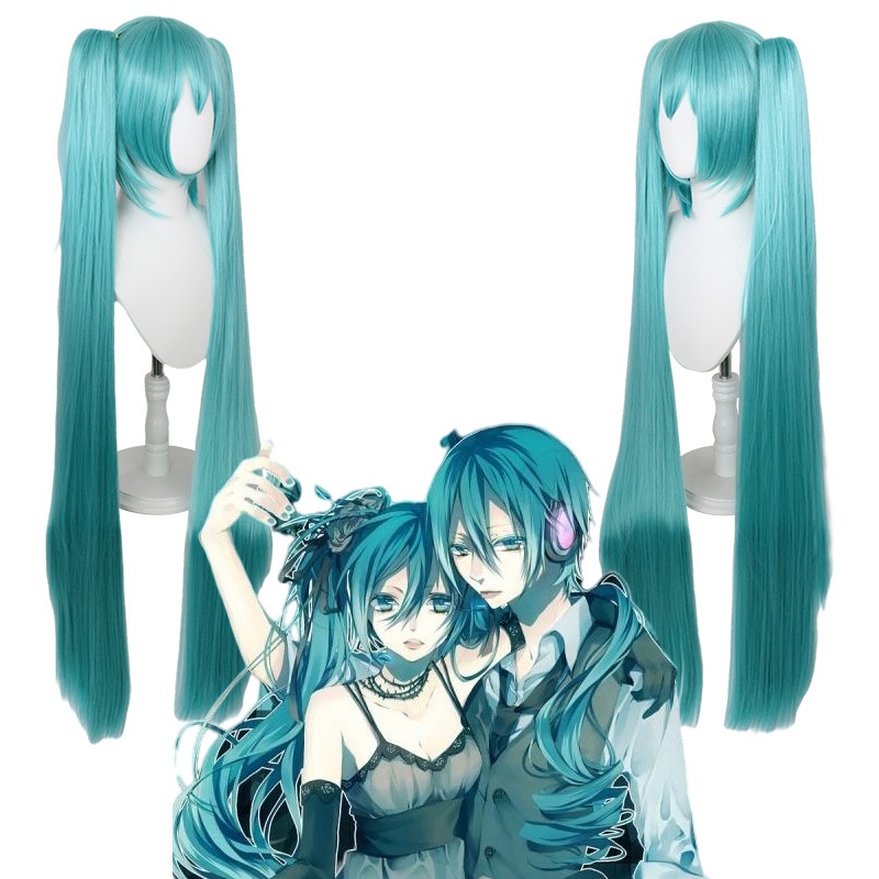 Peruca cosplay Azul De VocAloid Água Chapéusne Miku cos Acessórios Para O Cabelo