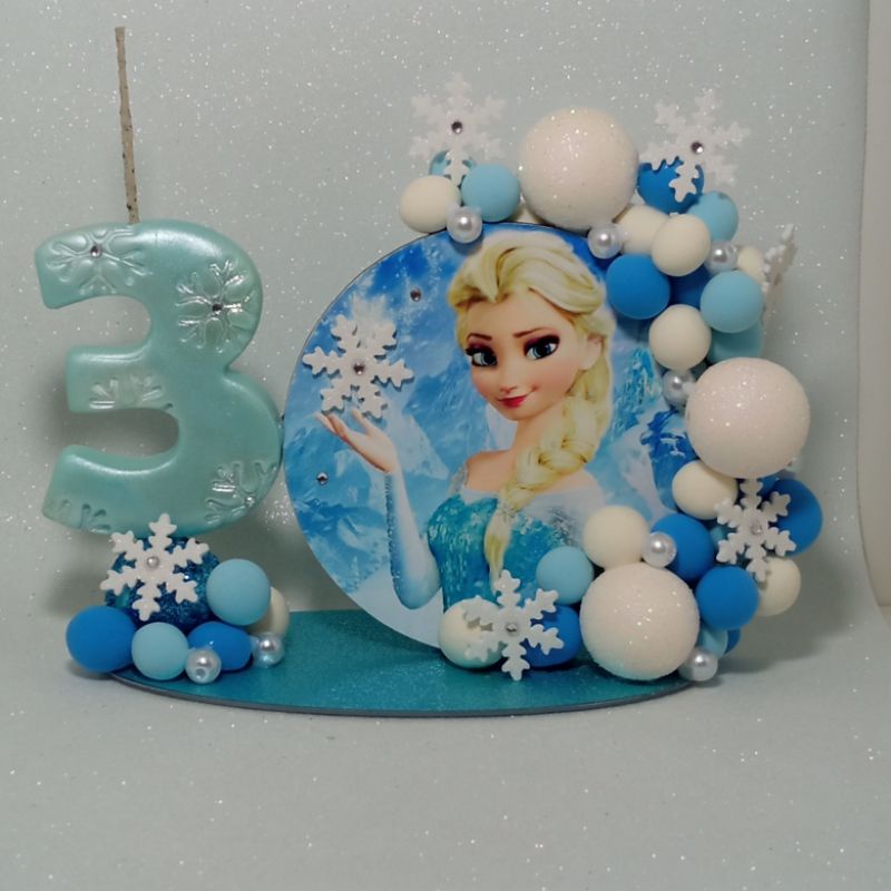Vela de Aniversário Frozen c/3 Regina Festas - Temas Infantis