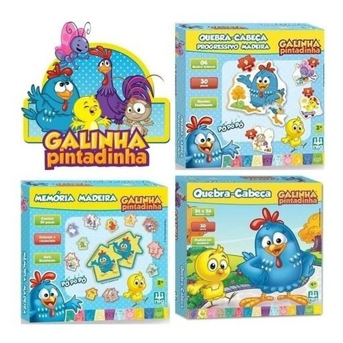 Kit Jogos Galinha Pintadinha : : Brinquedos e Jogos