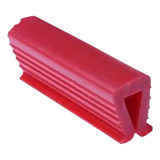 Perfil U Borracha Silicone Vermelha Alta Temperatura 6mm