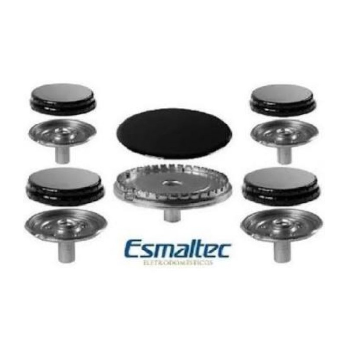 Kit completo queimadores Esmaltec Ágata 5 bocas