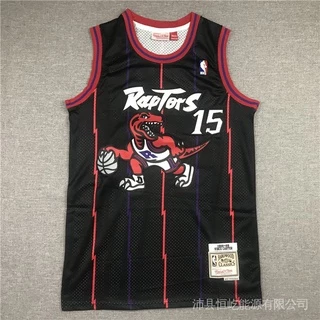 Camisa Nba Toronto Raptors no . 15 Carter 2021 Temporada Retrô De Basquete Preta gq0r