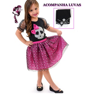 Fantasia Caveira Mexicana Esqueleto Com Luvas Infantil Feminina em Promoção  na Americanas
