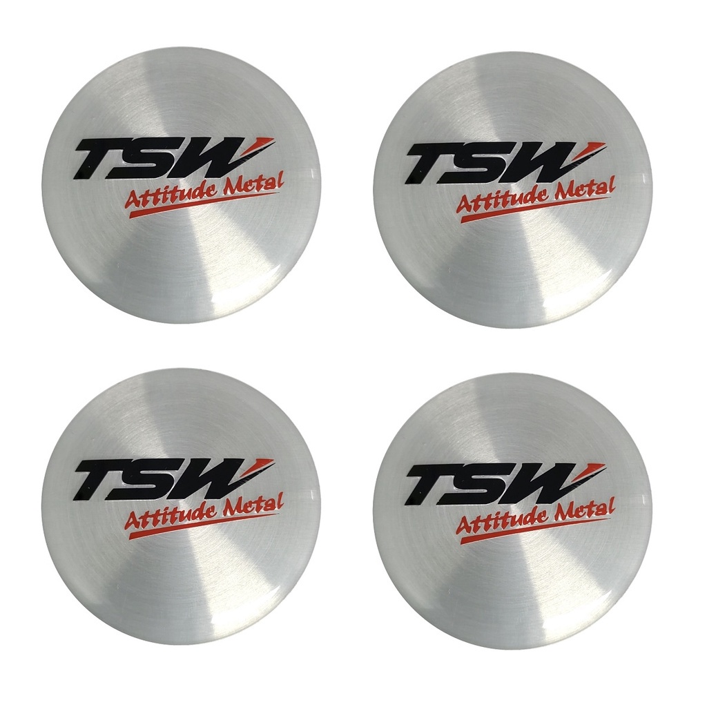 Kit 4 Emblema Logo Adesivo Centro de Roda TSW 58mm | Shopee Brasil