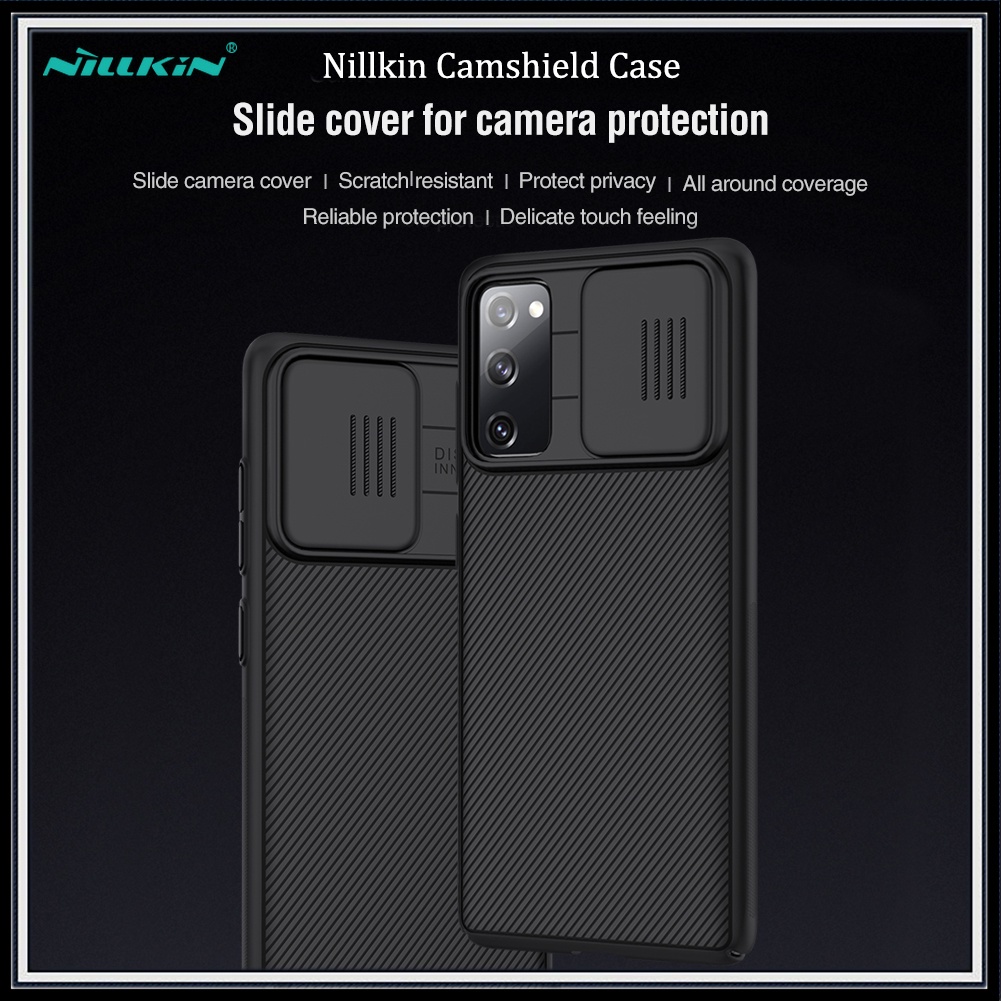 Nillkin Capa Para Samsung Galaxy S23 S22 S21 S20 FE Note 20 Ultra Plus 5G Camshield Slide Camera Protection TPU PC À Prova De Choque