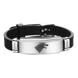 Pulseira Game Of Thrones De Silicone Stark Ou Tagaryen