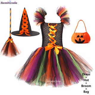 Bruxinhald08w0schog fantasia halloween infantil feminina improvisada