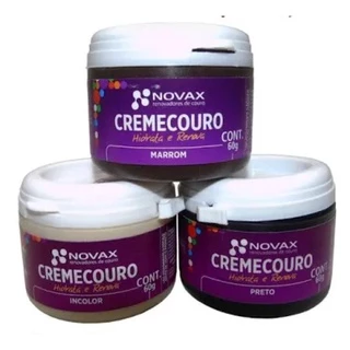 Creme Couro 60g NOVAX Várias Cores - Graxa tênis bota sapato