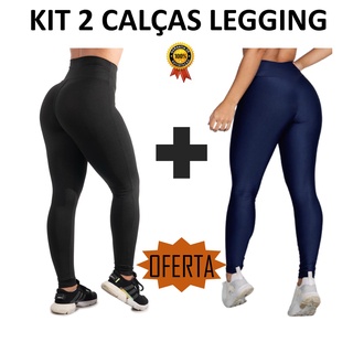 Kit 2 Calças Legging Femenina Suplex Academia Fitness Grossa
