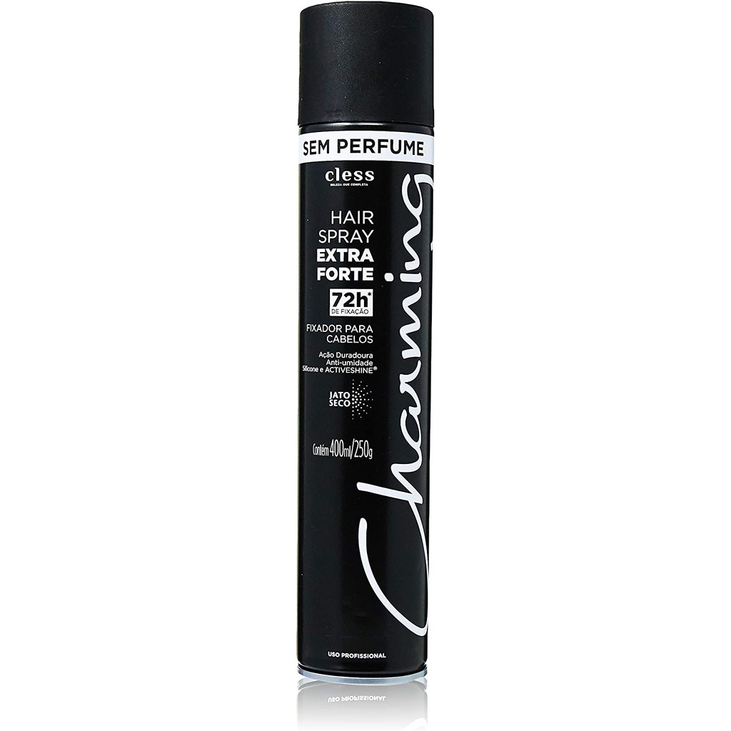 Fixador para Cabelos Hair Spray Charming Black Fix- Sem Perfume Extra Forte 400ml