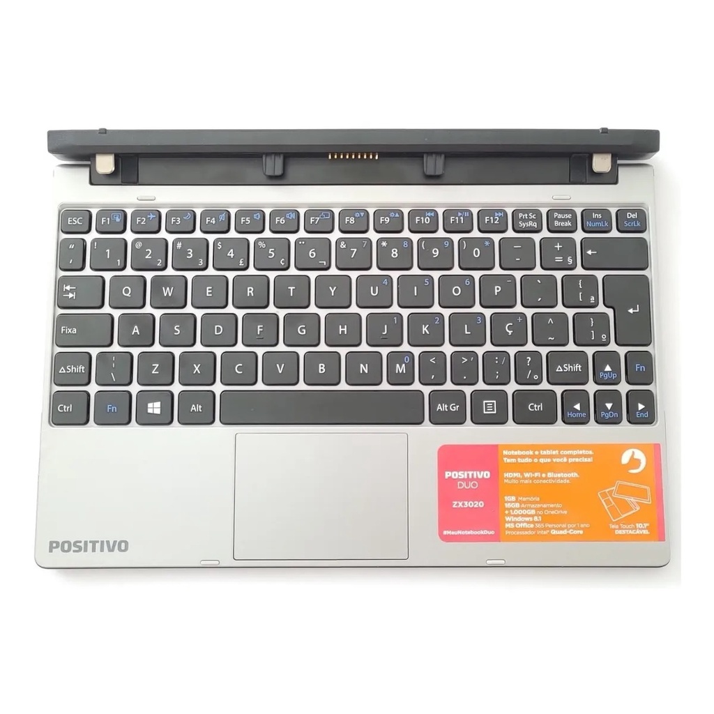 Teclado Com Base Positivo Duo P/ Tablet Zx3020 Positivo CINZA Shopee