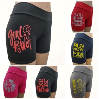 Kit 5 Shorts Feminino Suplex Fitness Academia Atacado
