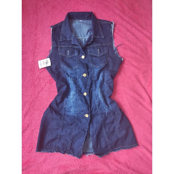 Vestido sales colete jeans