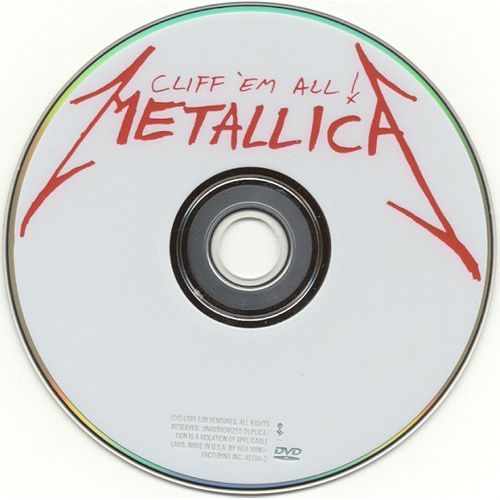 llica Cliff 'Em All! レーザーディスク ステッカー付 Metallica - Cliff Em All 000000000000000 | Shopee Brasil