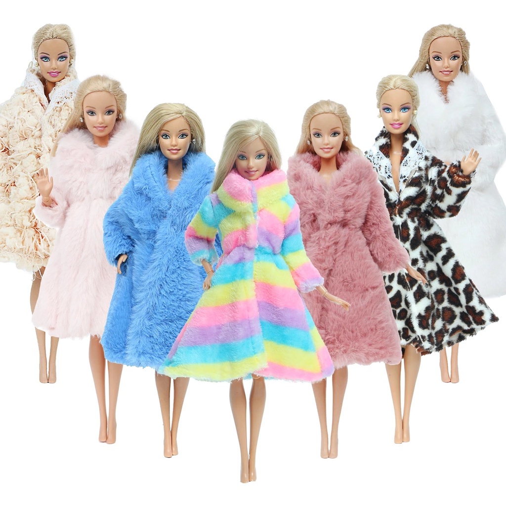 Roupas artesanais de malha para a boneca Barbie, acessórios casuais  quentes, roupas de inverno, chapéu, meia