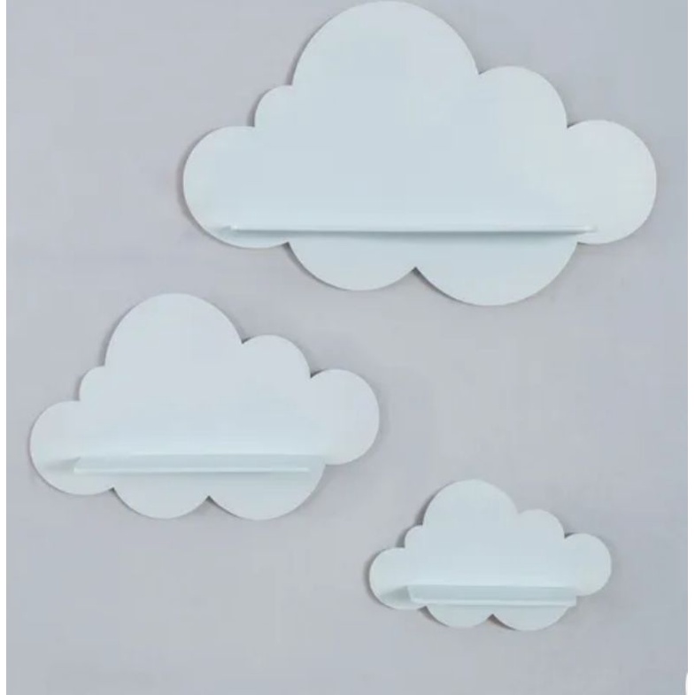 Trio prateleira Nuvem Branco