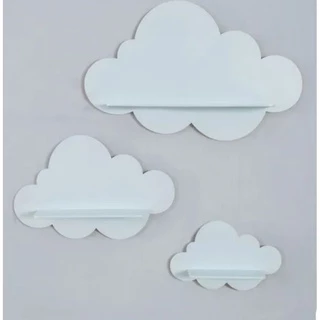 Trio prateleira Nuvem Branco