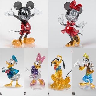 Disney Mickey Magic House Crystal Building Blocks Brinquedos Modelo Tridimensional Montados Educativos Infantis Adultos Presente