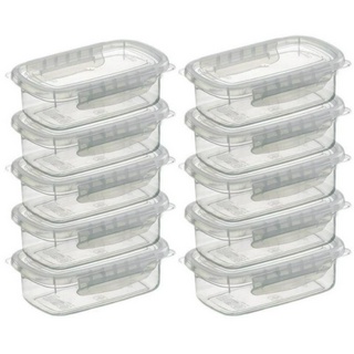 Kit 10 Marmitas Fitness 500ml Pote com Travas Para Freezer e Microondas Plástico Livre de BPA Nitron
