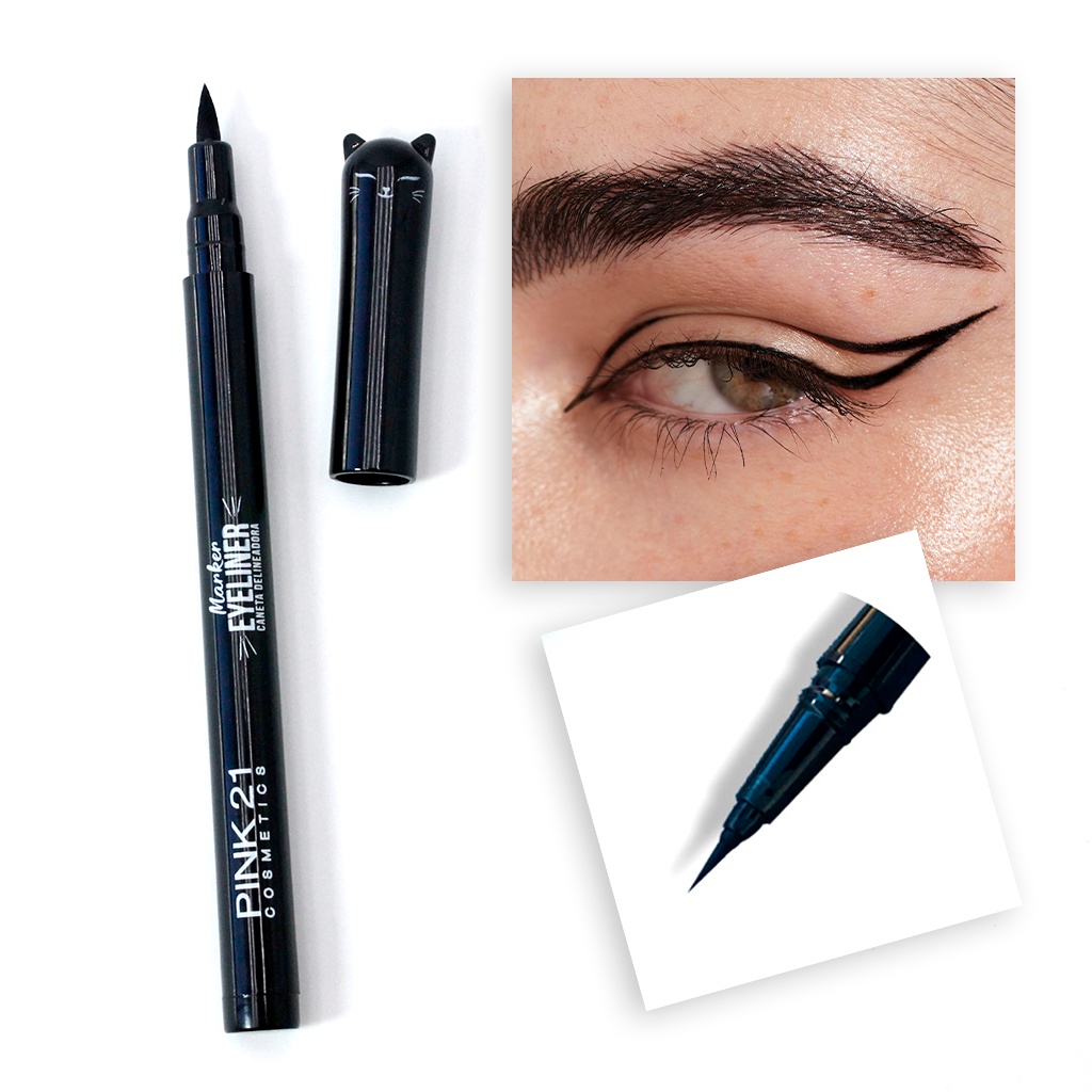 Delineadora Pink 21 Marker Eyeliner Shopee Brasil