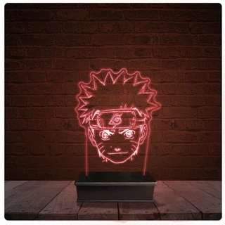 Abajur Luminária Acrílico Led - Naruto Anime Desenho 12