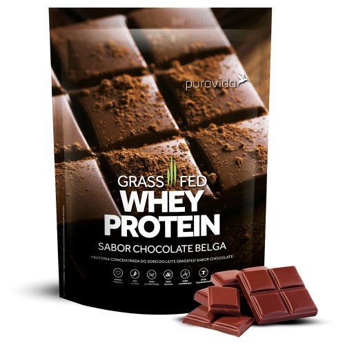 Whey Protein Puravida 450g Chocolate Belga Zero Açucar