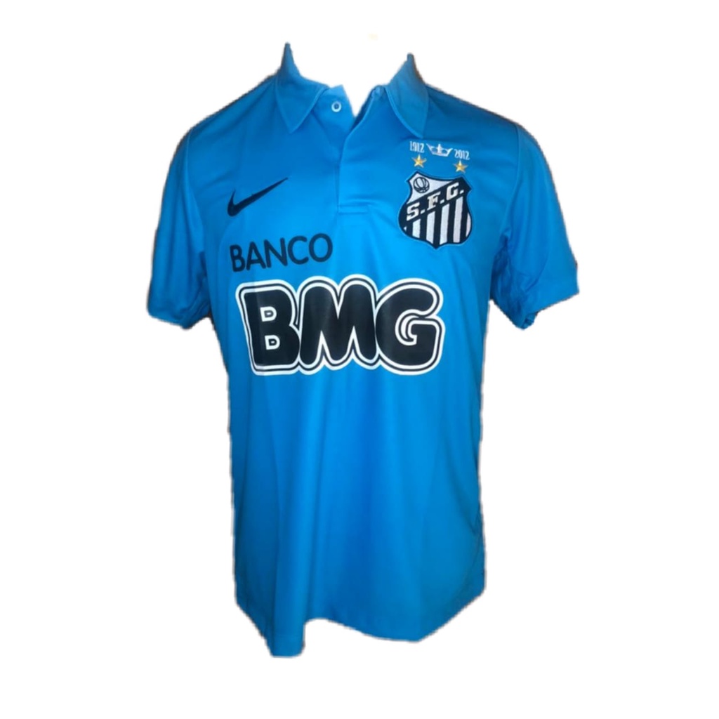 CAMISA SANTOS RETRÔ 2012 AZUL CENTENÁRIO
