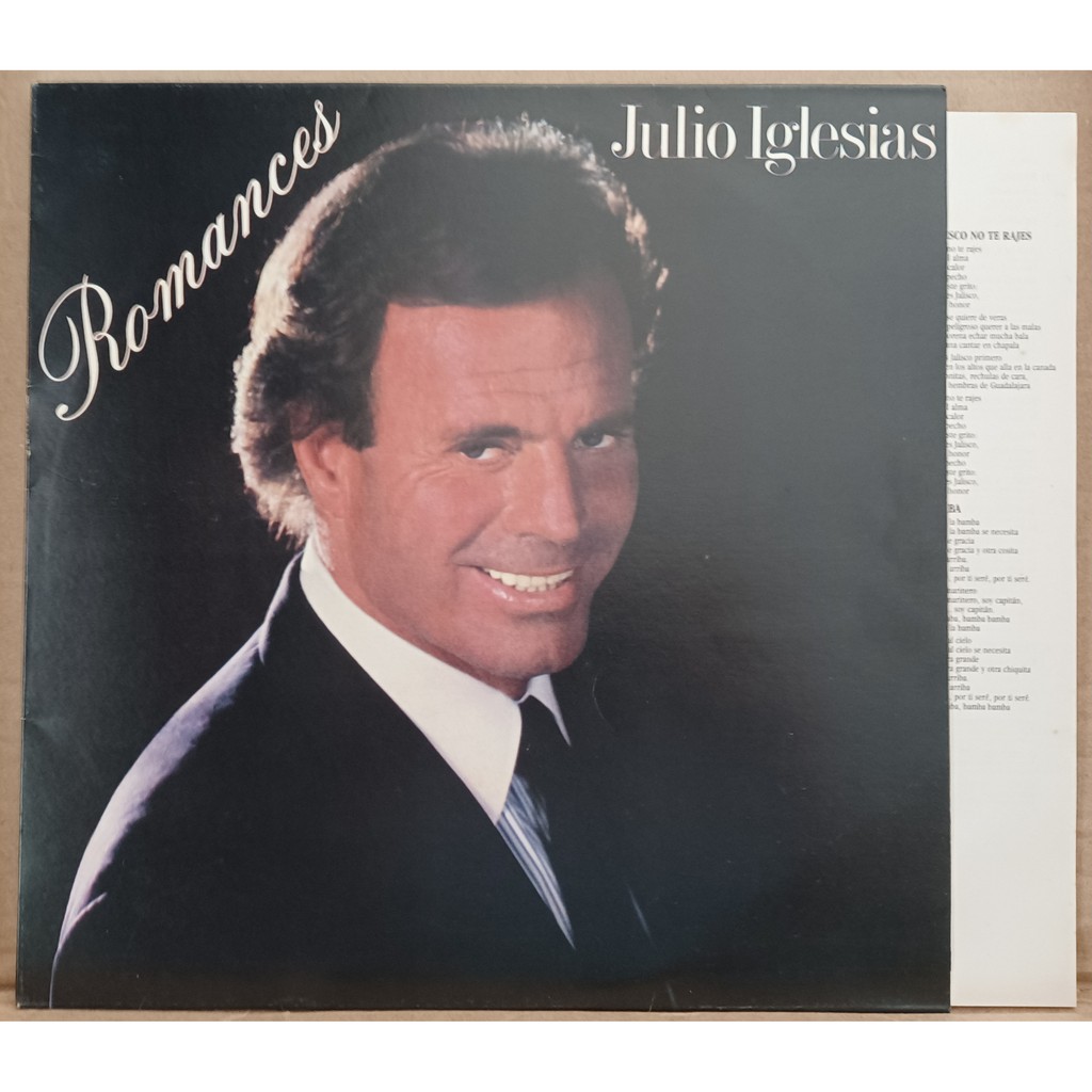 LP Disco De Vinil Julio Iglesias Romances Com Encarte Usado LP Excelente Capa Excelente