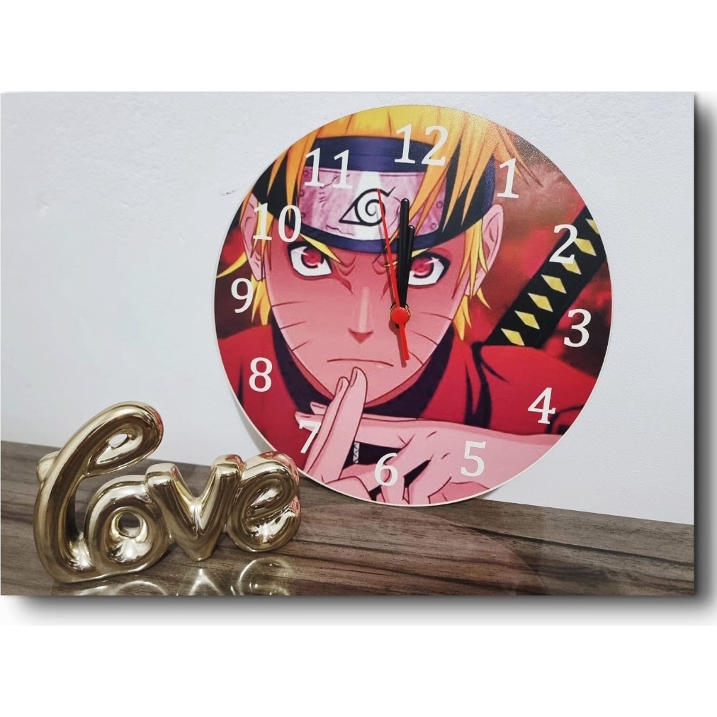 Relógio de Parede Redondo 20cm Naruto Boruto Adulto