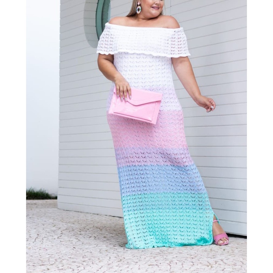 Vestido de store tricot plus size