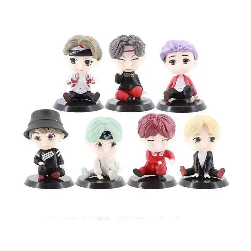 Conjunto de 7 peças] Bonecas e estatuetas coreanas BTS são iguais