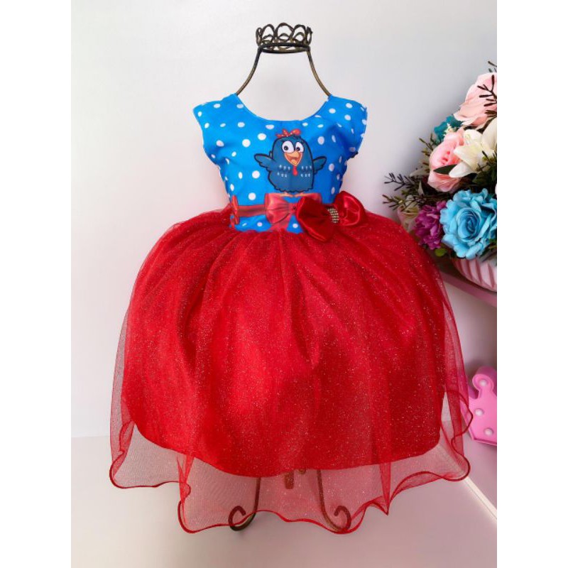 Vestido da galinha pintadinha para hot sale 1 ano