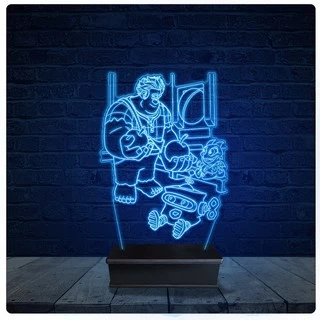 Luminária Led Acrilico Abajur - Detona Ralph